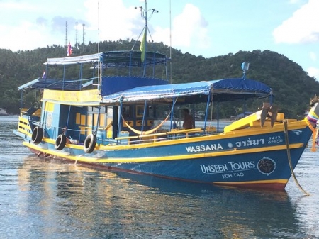 UnseenTours Koh Tao Bateau du partenaire d'AquaTao, UnseenTours Koh Tao
