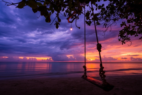 coucher de soleil à koh tao thailande