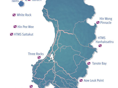 Koh Tao dive site map AquaTao