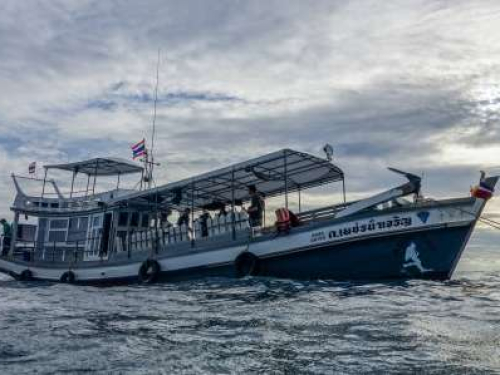 Upper deck of the Aqua-Boat at Koh Tao